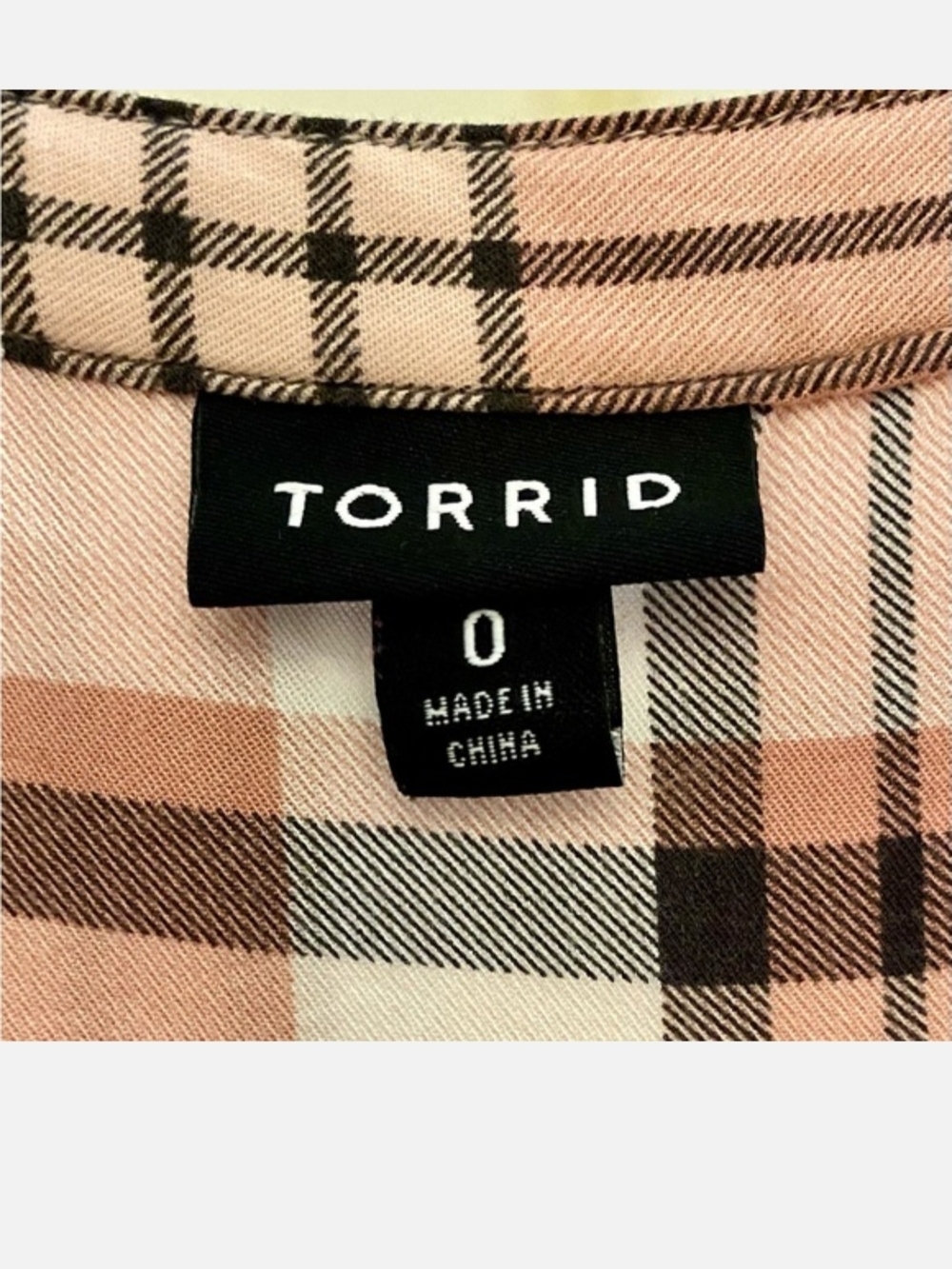Torrid Blush & Cream Plaid Midi Shirt Dress Size 0X – EUC - Picture 5 of 5